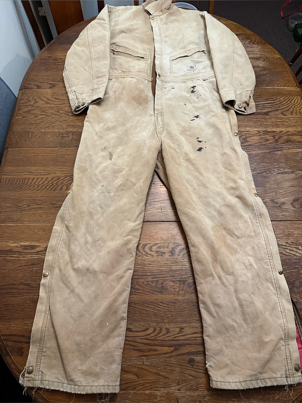 Mens used carhartt suit for working